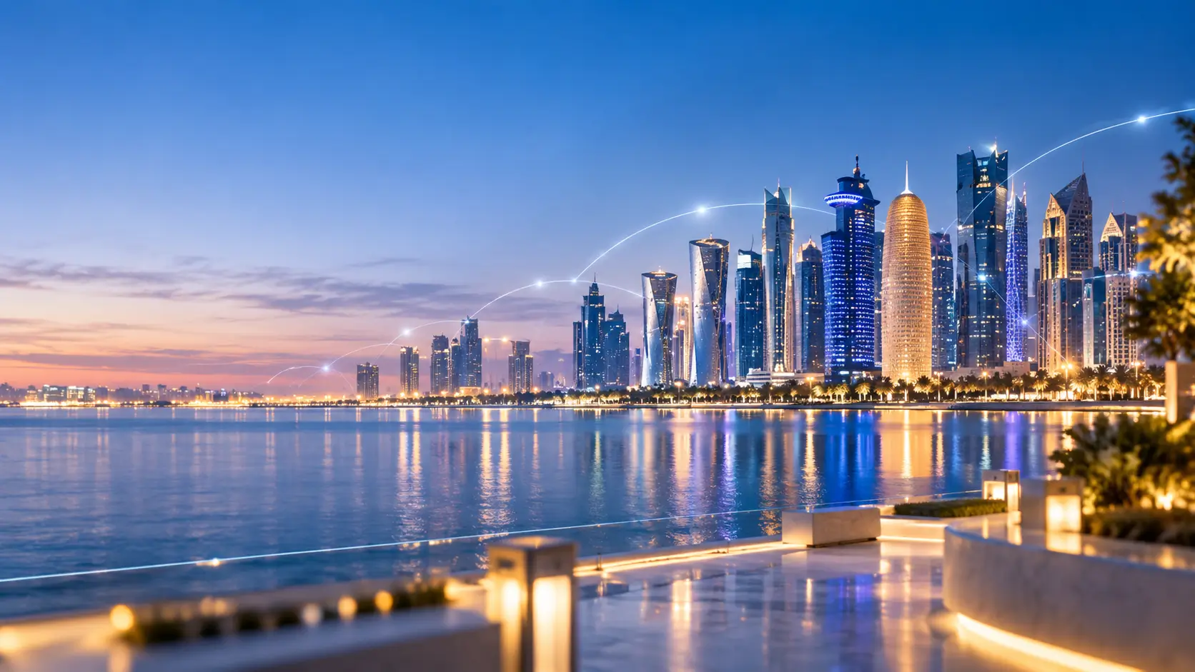 Doha skyline and Qatar technology ecosystem